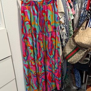 Colorful Abstract Maxi Skirt